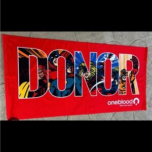 New Red OneBlood Donor beach Towel 30x60